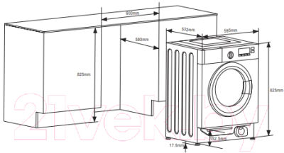 Стирально-сушильная машина встраиваемая Weissgauff WMDI6148D- фото6