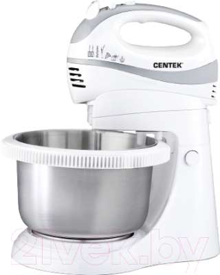Миксер стационарный съемный Centek CT-1107 (белый/сталь)- фото
