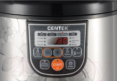 Мультиварка Centek CT-1498 Ceramic (черный/сталь)- фото2