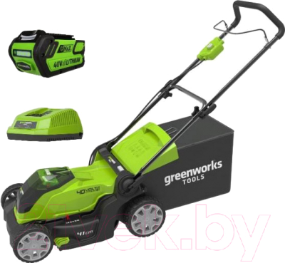 Газонокосилка электрическая Greenworks 40V G-MAX G40LM41- фото