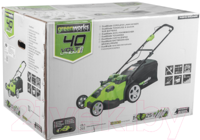 Газонокосилка электрическая Greenworks G40LM49DBK4- фото5