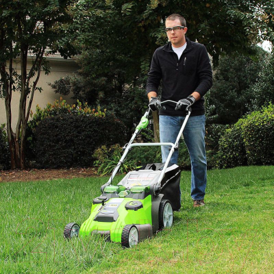 Газонокосилка электрическая Greenworks G40LM49DBK4- фото6
