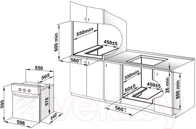 Газовый духовой шкаф GEFEST ДГЭ 621-03 К56- фото2