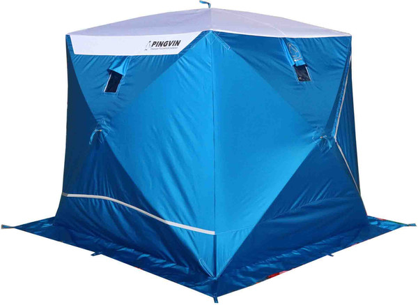 Палатка Пингвин Shelters Призма Премиум Strong (белый/синий)- фото