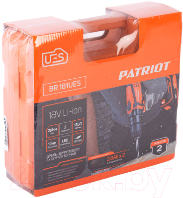 Аккумуляторная дрель-шуруповерт PATRIOT BR 181UES- фото3