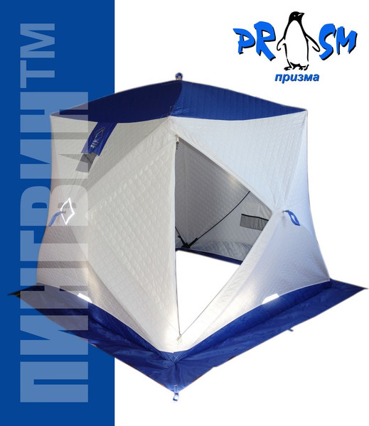 Палатка Пингвин Shelters Призма термолайт (белый/синий)- фото2