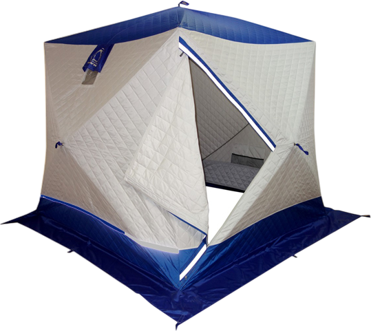 Палатка Пингвин Shelters Призма Премиум Термолайт (белый/синий)- фото