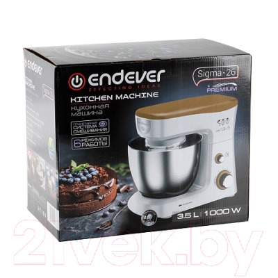 Миксер стационарный Endever Sigma-26 (белый/коричневый)- фото6