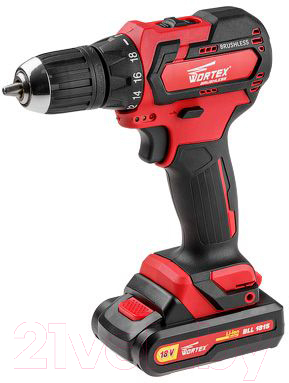 Аккумуляторная дрель-шуруповерт Wortex BD 1815 DLi- фото2
