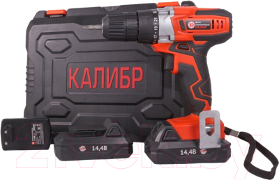 Аккумуляторная дрель-шуруповерт Калибр ДА-14.4-2А+- фото5