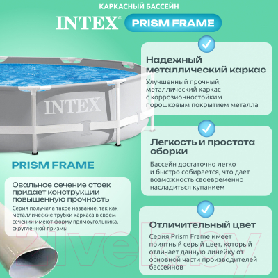 Каркасный бассейн Intex Prism Frame / 26702- фото3