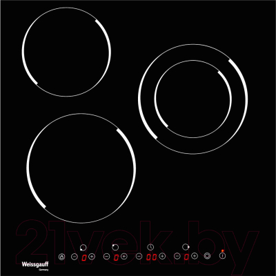 Электрическая варочная панель Weissgauff HVF431B- фото