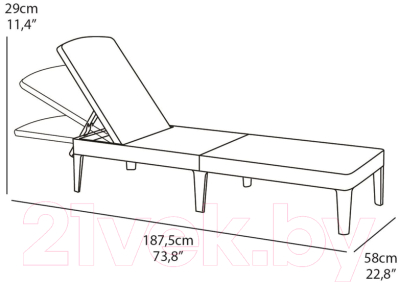 Шезлонг Keter Jaipur / 237958- фото3