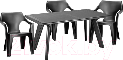 Стул пластиковый Keter Dante Lowback / 207063- фото2