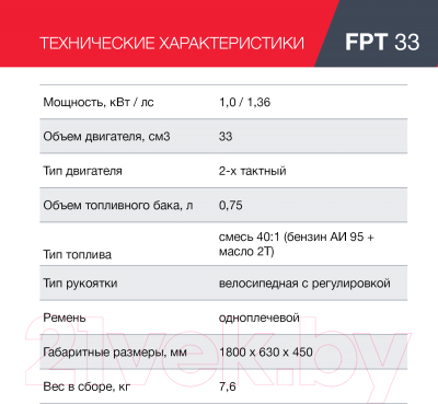 Бензокоса Fubag FPT 33 / 41044 (38708)- фото7