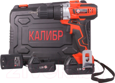 Аккумуляторная дрель-шуруповерт Калибр ДА-12-2А+ (101100)- фото4