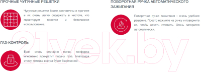 Газовая варочная панель Hansa BHKS610505- фото2