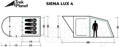 Палатка Trek Planet Siena Lux 4 / 70244- фото10