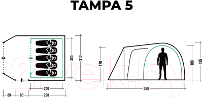 Палатка Trek Planet Tampa 5 / 70218- фото9