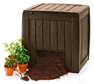 Компостер Keter Deco Composter W/Base 340л / 231600 (коричневый)- фото2