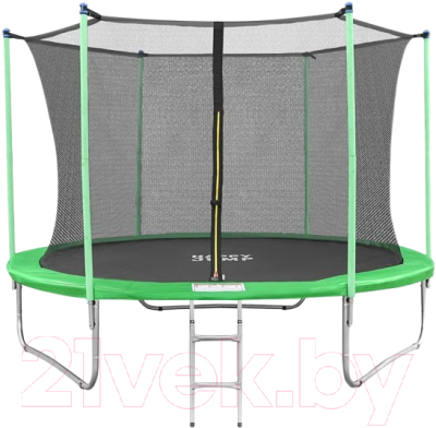 Батут Happy Jump PRO 10ft-i с внутренней сеткой и лестницей- фото