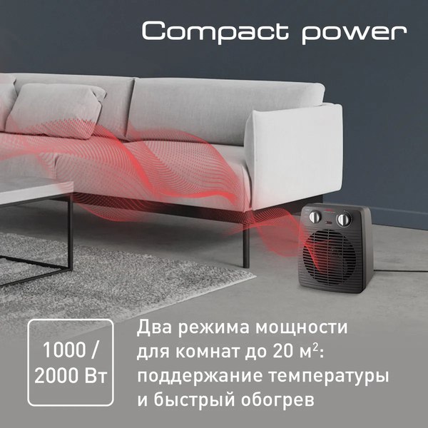 Тепловентилятор Tefal SE2210F0- фото5