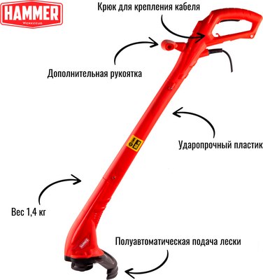 Триммер электрический Hammer ETR300B- фото3