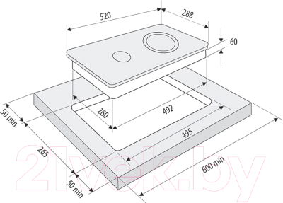 Электрическая варочная панель Krona Orsa 30 BL / 00026359- фото9