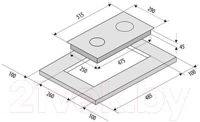 Газовая варочная панель Krona Partita 30 IX / 00026312- фото8