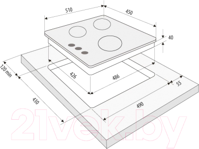 Газовая варочная панель Krona Tordo 45 IX / 00026351- фото8