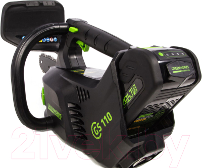Электропила цепная Greenworks GD40TCS бесщеточная 40V 25см / 2003807- фото3