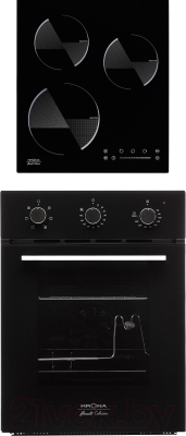 Комплект встраиваемой техники Krona Corrente 45 BL + Ombra 45 BL- фото
