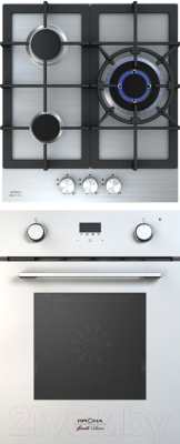Комплект встраиваемой техники Krona Sonata 45 WH + Tordo 45 IX- фото