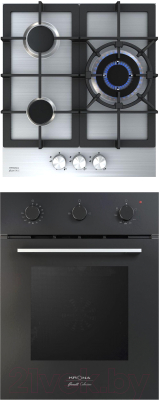 Комплект встраиваемой техники Krona Stretto 45 BL + Tordo 45 IX- фото