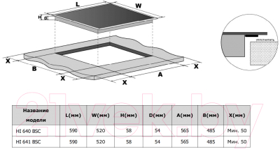 Индукционная варочная панель Weissgauff HI640BSC- фото2