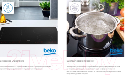 Индукционная варочная панель Beko HII64401MTX- фото3