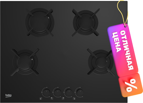 Газовая варочная панель Beko HING642202SB- фото