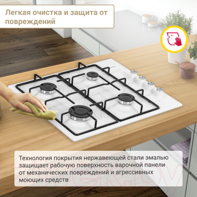 Газовая варочная панель Simfer H60Q40W400- фото10