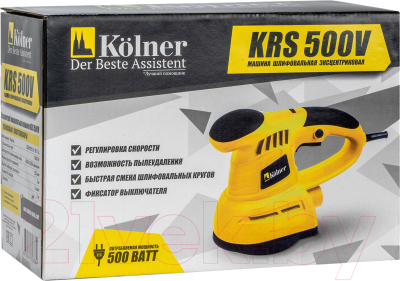 Эксцентриковая шлифовальная машина Kolner KRS 500V- фото7