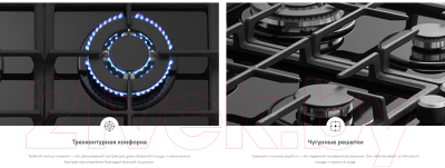 Газовая варочная панель Haier HHX-G64CWW- фото5