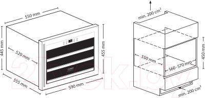 Встраиваемый винный шкаф Caso WineSafe 18 ЕВ- фото3