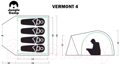 Палатка Jungle Camp Vermont 4 / 70826- фото6