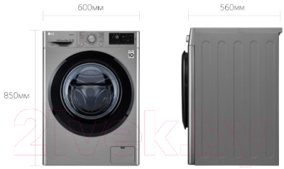 Стиральная машина LG Steam F4M5VS6S- фото2