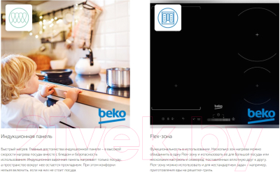 Индукционная варочная панель Beko HII 64200 FMTX- фото4