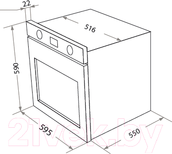 Электрический духовой шкаф HOMSair OEM657BK- фото2