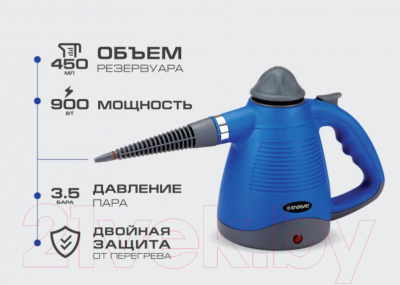 Пароочиститель Endever Odyssey Q-443 (черный/синий)- фото7