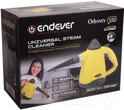 Пароочиститель Endever Odyssey Q-442 (черный/желтый)- фото8