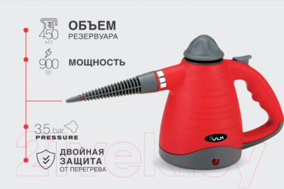 Пароочиститель VLK Sorento 4800 (черный/красный)- фото9