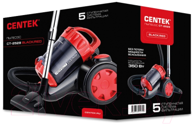 Пылесос Centek CT-2528 (красный/черный)- фото4