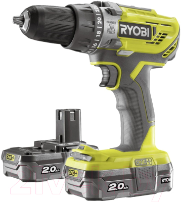Аккумуляторная дрель-шуруповерт Ryobi R18DD3-220S (5133003348)- фото
